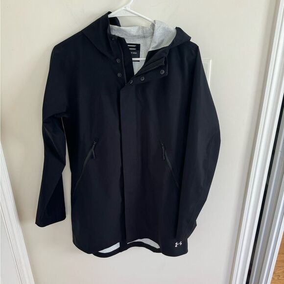 Under Armour Gust Rain Parka Jacket Women's XS Black Worn Once - Picture 1 of 7